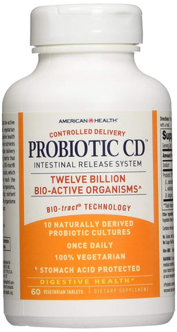 American Health Probiotic CD 12 Billion Bio-Active Organisms-60 Vegetarian Tablets