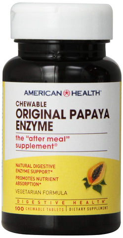 American Health Original Papaya Enzyme-100 Chewable Tablets