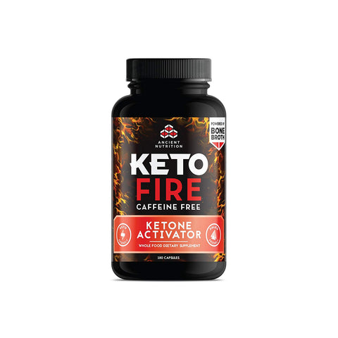 Ancient Nutrition Bone Broth Keto Fire Ketone Activator Caffeine Free-180 Capsules