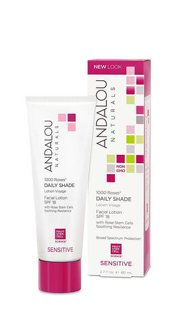 Andalou Naturals Daily Shade Facial Lotion SPF 18 Sensitive-2.7 Oz