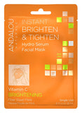 Andalou Naturals Instant Brighten & Tighten Hydro Serum Facial Mask With Vitamin C-0.6 Oz