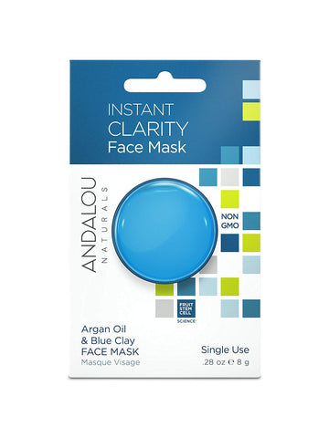 Andalou Naturals Instant Clarity Face Mask Argan Oil & Blue Clay-0.28 Oz