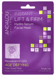 Andalou Naturals Instant Lift & Firm Hydro Serum Facial Mask With Resveratol Q10-0.6 Oz