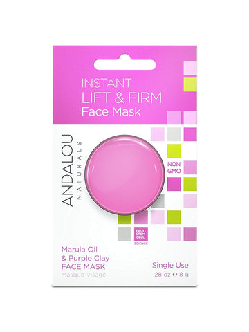 Andalou Naturals Instant Lift & Firm Face Mask With Marula Oil & Purple Clay-0.28 Oz