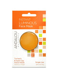 Andalou Naturals Instant Luminous Face Mask With Turmeric & Gold Clay-0.28 Oz