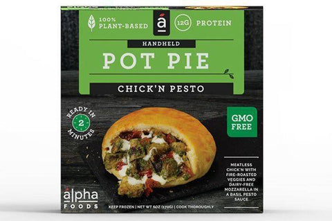 Alpha Foods Plant Based Vegan Chicken Pesto Pot Pie - 6 Ounces