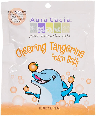 Aura Cacia Cheering Foam Bath Tangerine & Sweet Orange-2.5 Oz