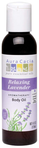 Aura Cacia Relaxing Lavender Body Oil-4 Oz