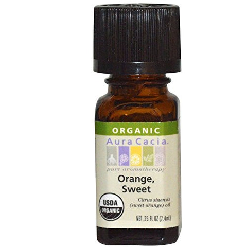 Aura Cacia Organic Orange Sweet Oil-0.25 Oz