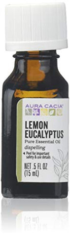 Aura Cacia Lemon Eucalyptus Oil Awakening-0.5 Oz