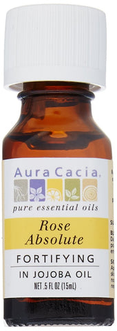 Aura Cacia Rose Absolute Fortifying in Jojoba Oil-0.5 Oz