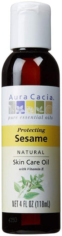 Aura Cacia Protecting Sesame Oil With Vitamin E-4 Oz