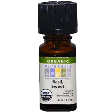 Aura Cacia Organic Basil Sweet Oil-0.25 Oz