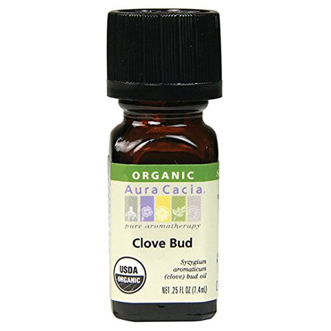 Aura Cacia Organic Clove Bud Oil-0.25 Oz