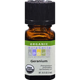 Aura Cacia Organic Geranium Oil-0.25 Oz