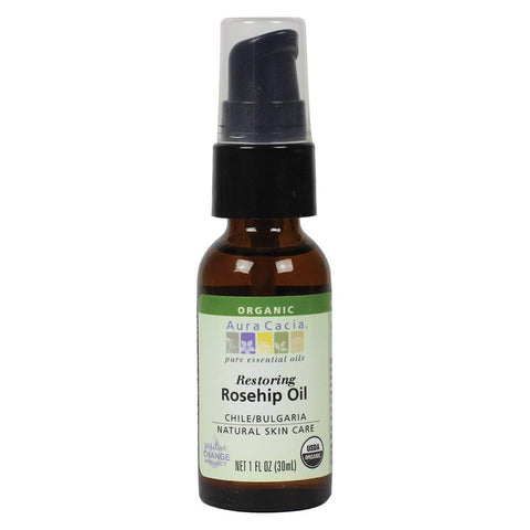 Aura Cacia Organic Restoring Rosehip Oil With Vitamin E-1 Oz