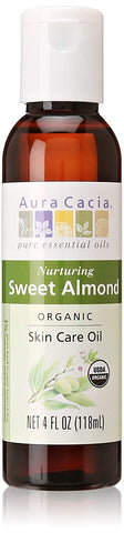 Aura Cacia Nurturing Organic Sweet Almond Oil-4 Oz