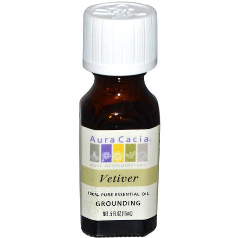 Aura Cacia Vetiver Oil Grounding-0.5 Oz