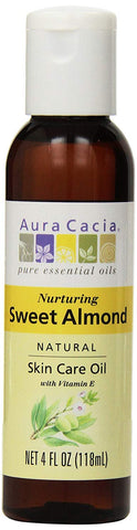 Aura Cacia Nurturing Sweet Almond Oil With Vitamin E-4 Oz