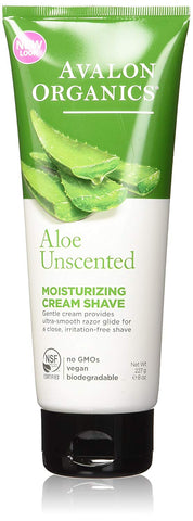 Avalon Organics Aloe Unscented Moisturizing Cream Shave-8 Oz