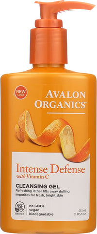 Avalon Organics Intense Defense With Vitamin C Cleansing Gel-8.5 Oz