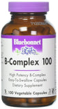 Bluebonnet B-Complex 100 High Potency B-Complex-100 Vegetable Capsules