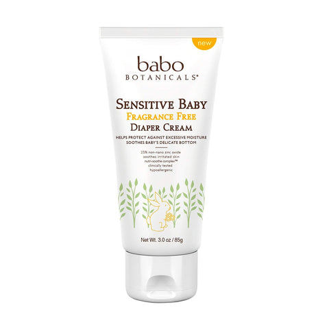 Babo Botanicals Sensitive Baby Fragrance Free Diaper Cream-3 Oz