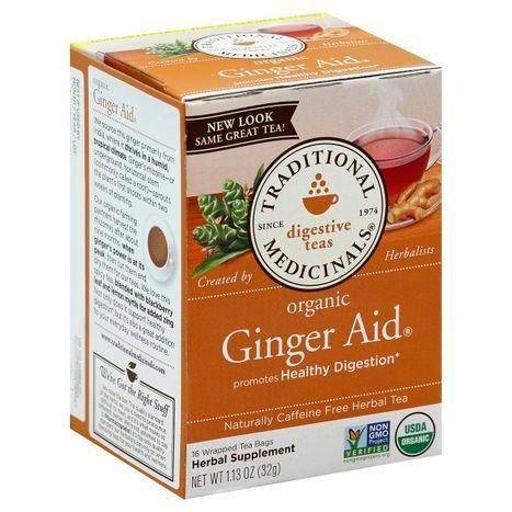 Traditional Medicinals Herbal Tea, Organic, Ginger Aid, Naturally Caffeine Free, Bags - 16 Each