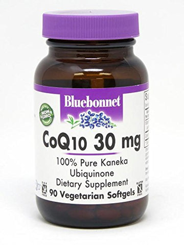 Bluebonnet CoQ10 30 Mg 100% Pure Kaneka Ubiquinone-90 Vegetarian Softgels