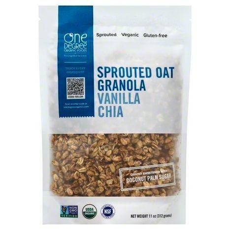 One Degree Organic Foods Granola, Sprouted, Vanilla Chia - 11 Ounces