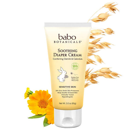 Babo Botanicals Soothing Diaper Cream Comforting Oatmilk & Calendula-3 Oz