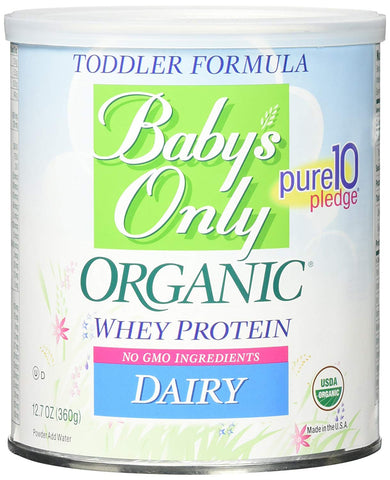 Nature's One Toddler Formula Babys Only Organic Whey Protein Dairy-12.7 Oz
