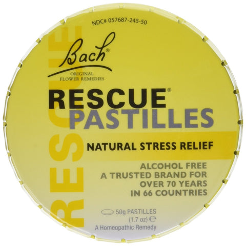 Bach Rescue Pastilles Natural Stress Relief Orange & Elderflower Flavor-35 Pastilles