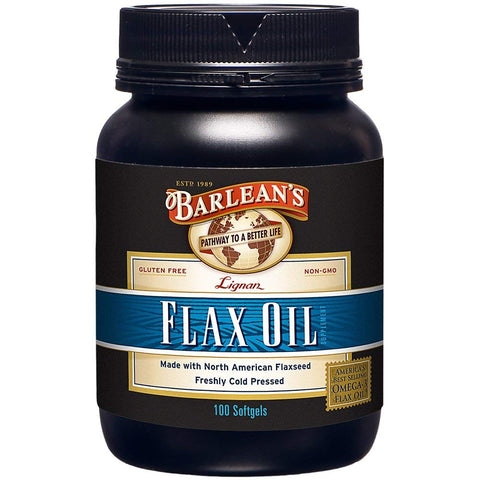 Barlean's Flax Oil Lignan Cold Pressed-100 Softgels