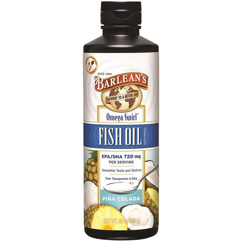 Barlean's Omega Swirl Fish Oil 720 Mg Pina Colada Flavor-16 Oz Note: Need To Be Refrigerated