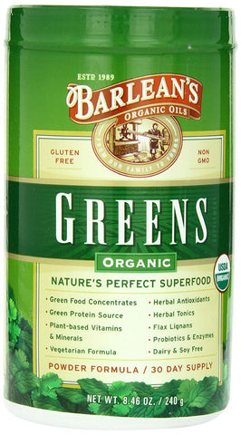 Barlean's Greens Organic 30 Day Supply-8.46 Oz