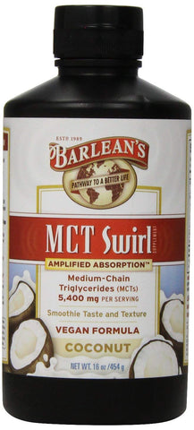 Barlean's MCT Swirl Coconut Vegan Formula-16 Oz