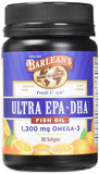 Barlean's Ultra EPA DHA Omega 3 Fish Oil Orange Flavor-60 Softgels