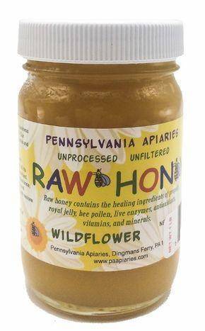 Pennsylvania Apiaries Unfiltered and Unprocessed Wildflower Honey - 16 Ounces