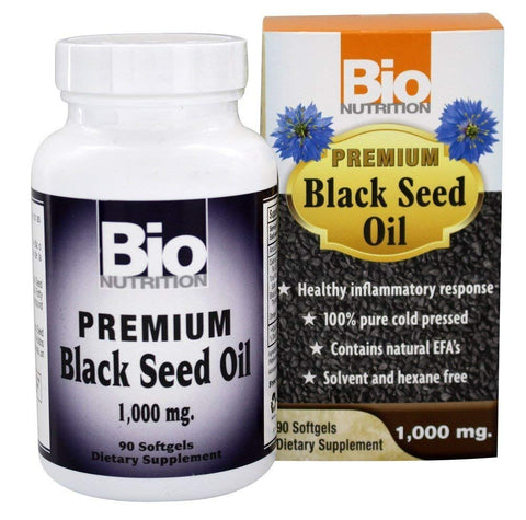 Bio Nutrition Premium Black Seed Oil 1000 Mg-90 Softgels