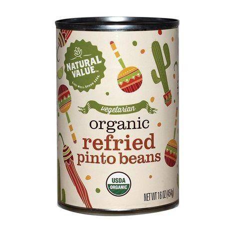 Natural Value Vegetarian Organic Refried Pinto Beans - 16 Ounces