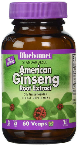 Bluebonnet American Ginseng Root Extract-60 Vcaps