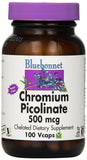 Bluebonnet Chromium Picolinate 500 Mcg-100 Vegetable Capsules