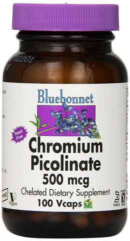 Bluebonnet Chromium Picolinate 500 Mcg-100 Vegetable Capsules