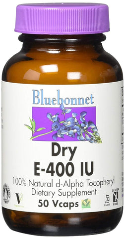 Bluebonnet Dry E-400 IU 100% Natural D-Alpha Tocopheryl-50 Vcaps