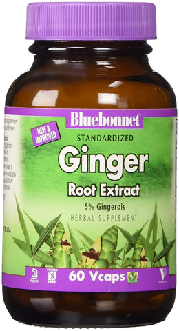 Bluebonnet Ginger Root Extract 5% Gingerols-60 Vcaps