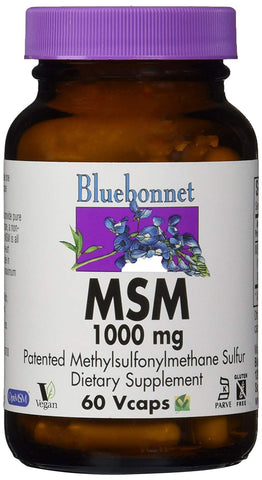 Bluebonnet MSM 1000 Mg Dietary Supplement-60 Vegetable Capsules
