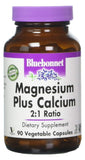 Bluebonnet Magnesium Plus Calcium 2:1 Ratio-90 Vegetarian Capsules