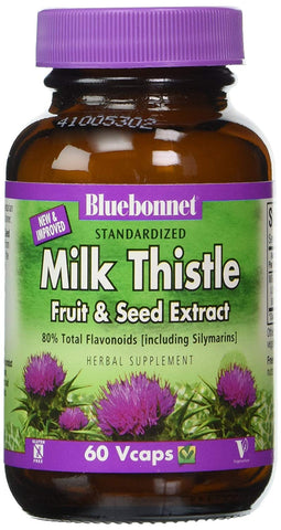 Bluebonnet Milk Thistle Fruit & Seed Extract-60 Vegetable Capsules