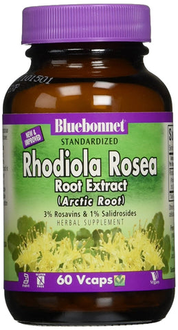 Bluebonnet Rhodiola Rosea Root Extract (Artic Root)-60 Vcaps